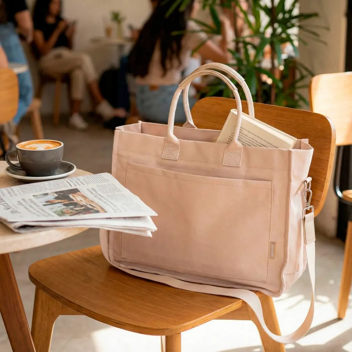 Bolsa Tote Mini Gocase - Bolsa Para Trabalho E Faculdade Cor Off-White