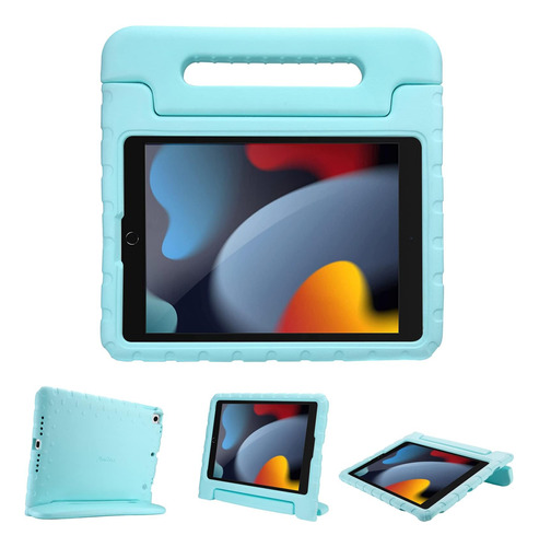 Procase Kids Funda P/ iPad 10.2 8th 7th Air Pro 10.5 Celeste