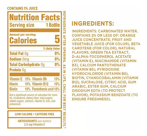 Agua Mineral Sparkling Ice Paquete 24 Sin Azúcar