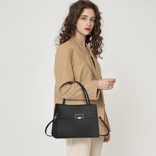 Set 3 Bolsas Tote Mujer Cuero Moda Antirrobo Casual Vintage
