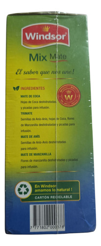 Mix De Té Coca Trimate Manzanilla Anís 100 Unid.