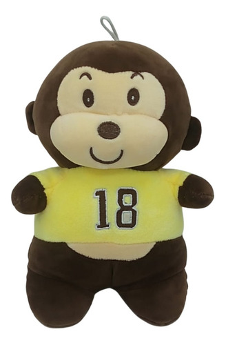 Peluche Chimpancé Chango Playera Amarilla  Bonito Suave 