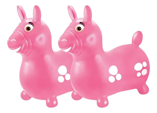 Cavalinho Líder Upa Upa Inflável Infantil Pula Pula Cor Rosa