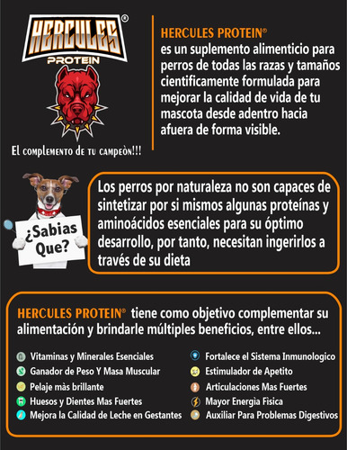 Proteína Para Perros Hercules Protein Adicionada Con Salmon