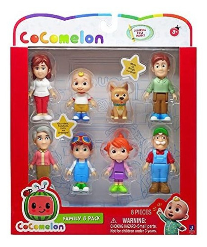 Figuras De Cocomelon, Family Pack, Ocho (8) Figuras Ss5le