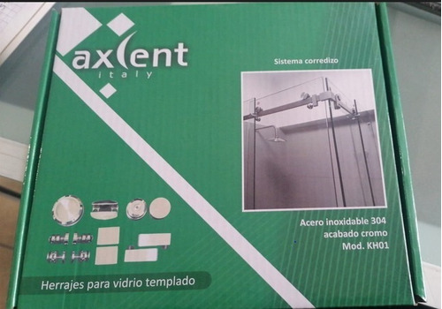 Sistema Bacalar Con Tubo Para Cancel De Baño Vidrio Templado