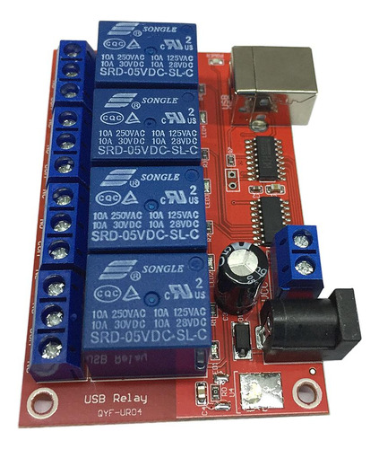 Módulo De Relé Usb De 4 Canales
