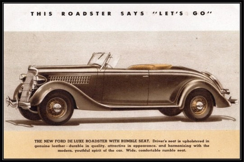 Ford V8 Roadster Año 1935 - Autos - Lámina 45x30 Cm.