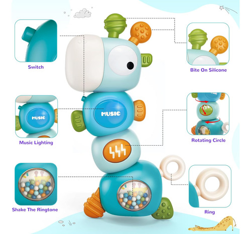 Brinquedos Sensoriais Para Dentição Baby Montessori Para 3-6