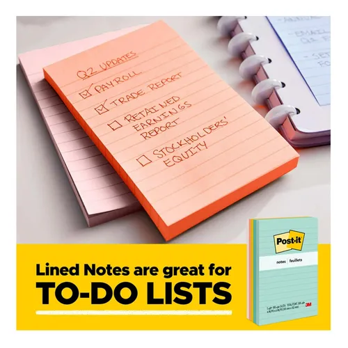 Notas Adhesivas, 3 X 3 Pulgadas, 5 Libretas, 1 De