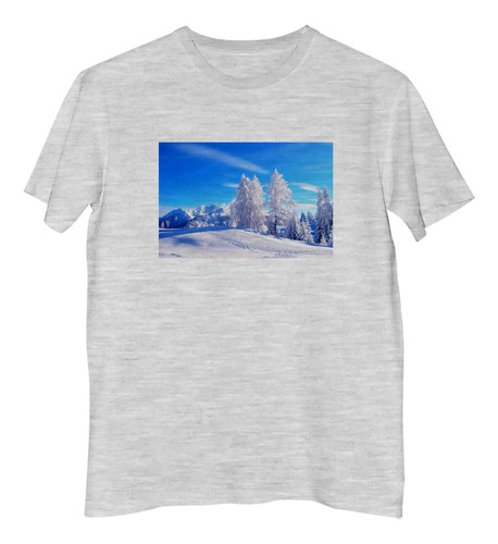 Remera Niño Pinos Nevados Colchon De Nieve M2