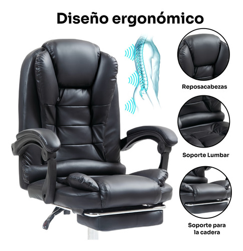 Silla Ejecutiva Eoland Gerencial Ergonomica Negra