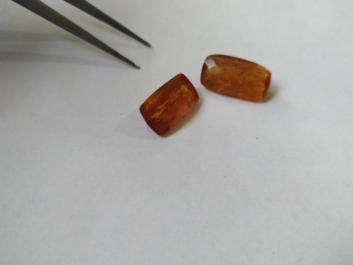 Topazio Imperial Super Extra Antique Par 25 Ct, 11x19mm Vermelho Intenso