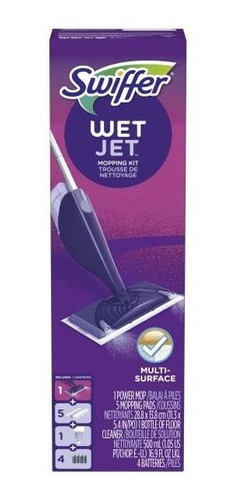 Mopa Wet Jet Starter Kit 1 Trapero + 5 Mopas Swiffer