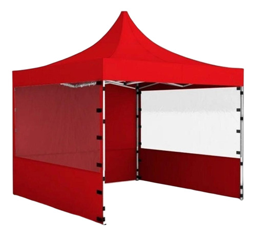 Techo + Paredes Para Gazebo Eqp 3x3 Rojo Fmx