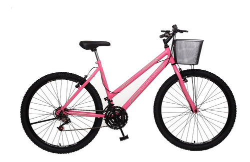 Bicicleta Urbana Rodado 26 Mujer Aro 26 18 Cambios Canasto