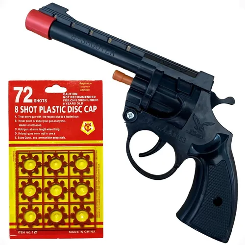 Revolver Arma De Brinquedo Espoleta Com 72 Shots Reforçado