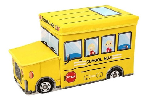 Caja Organizadora De Juguetes Infantil Plegable Bus - Almalu