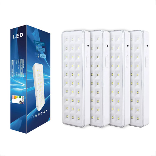 4pcs Lámpara De Emergencia De 30 Leds Recargable