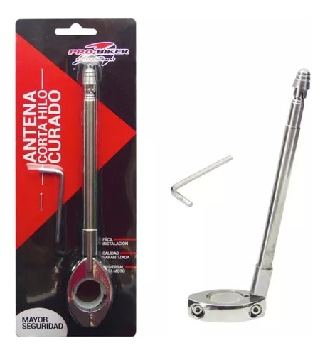 Antena Para Moto, Corta Hilo Curado, Pro-biker Maxima Seguri