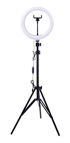 Aro Led 26 Cm Soporte Celular Tripie 2.10 Mt Video Foto Uñas