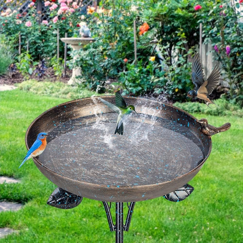 Baño Para Aves Pedestal Bañera Pajarón Bebedero Jardín Base