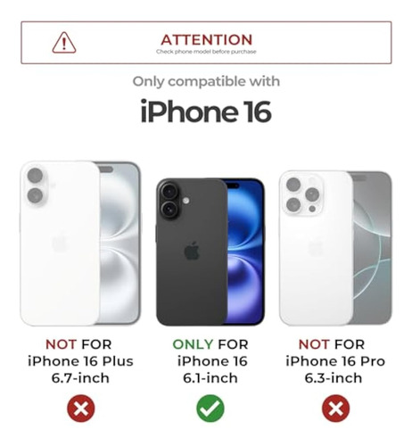 Capa Dexnor Para iPhone 16 Com Capa De Câmera Deslizante