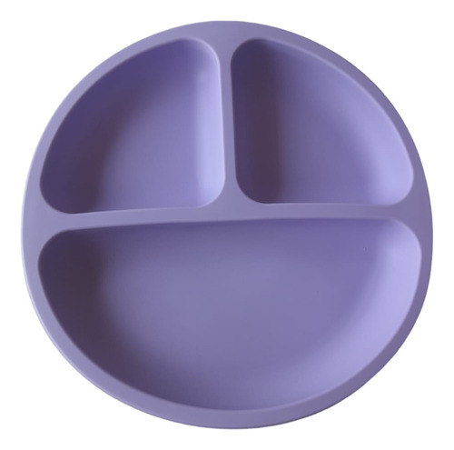 Plato Silicona Ventosa Divisiones Bebe Sopapa Purple