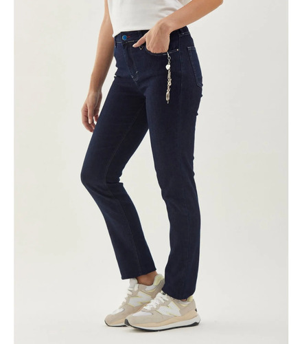 Jeans Taverniti Tiro/alto  Semi/elastizado Linea Ove Mujer