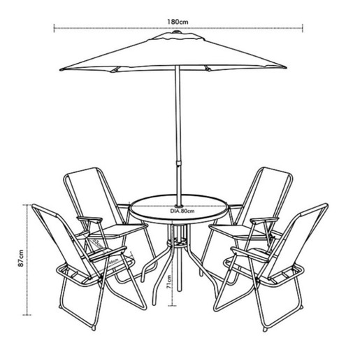 Imagen 2 de 2 de Comedor Exterior 4 Personas Tokio Outzen