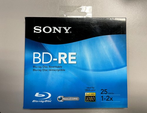 Sony Bd-re  Rewritable 25gb - 1 Disc Tts