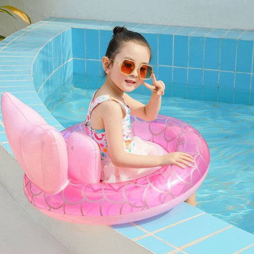K Flotador De Piscina Mermaid For Bebés Con Asiento Y Asa
