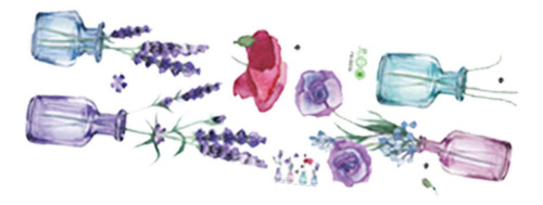 . Adhesivo De Pared Con Diseño De Florero, Versátil,