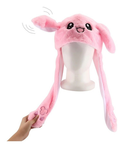 Imagen 6 de 7 de Gorro De Conejo, Con Orejas Moviles, Kpop Kawaii Toda Edad