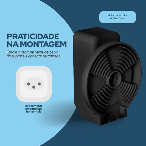 Suporte De Alexa Echo Dot 4ª E 5ª Geração Para Tomada Parede