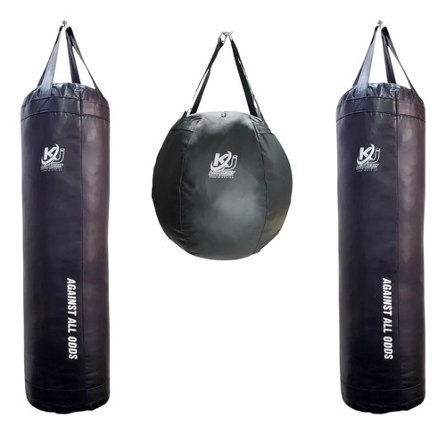 Pqtricgym#2 Saco De Boxeo 120cm Y Bola Redonda Costal De Box