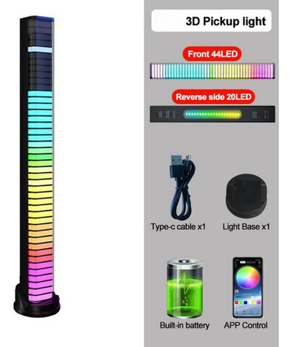Barra De Luces De Control De Sonido Led Inalámbrica Para Tv