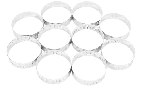 10 Moldes Circulares De Acero Inoxidable For Tartas Y