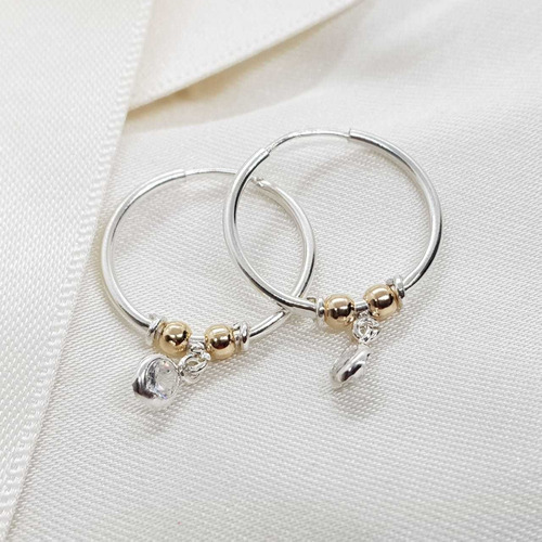 Aretes Candongas Aros En Plata Ley 925 Certificada Pequeñas