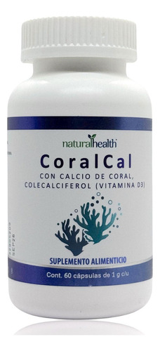Coralcal Calcio De Coral Vitamina D3 60 Caps Natural Health