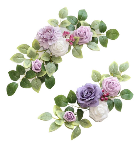 2x Arco De Boda Con Flores Para Esquinas, Estilo F