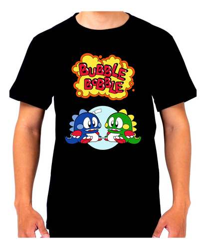 Remera Bubble Bobble Videogame Retro 100% Algodon 1014 Minos