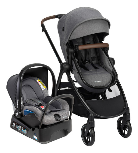 Carrinho De Bebê Anna³ Grey Bebê Conforto E Base Maxi Cosi