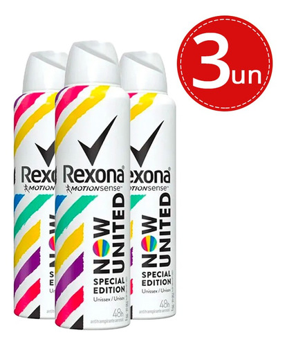 Kit Desodorante Aerosol Rexona Now United Unissex 90g