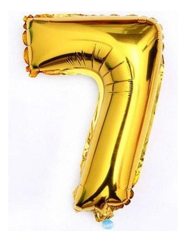 Balão Número Grande 75 Cms Dourado - Seu Número Cor 7 Dourado