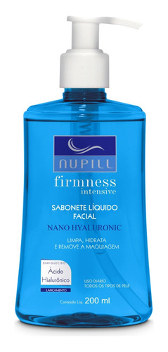 Sabonete Líquido Facial Nupill Firmness Hialurônico 200ml