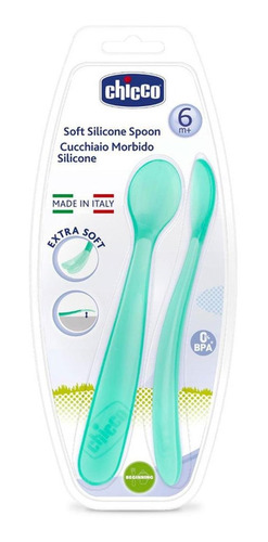 Chicco Set De Cuchara Para Bebé 6+ Azul