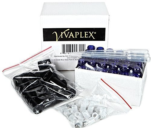 Vivaplex, 24 Botellas Enrollables De Vidrio Azul Cobalto De