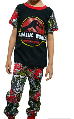 Pijama Para Niño De Dinosaurios Playera Y Pantalón