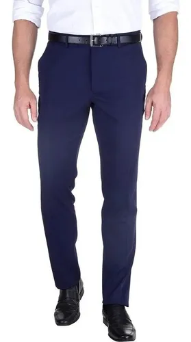 Calça social sales azul royal